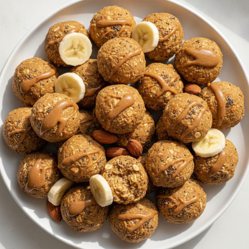 Almond Butter Banana Power Bites