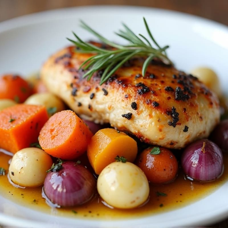 Herb-Roasted Chicken with Crispy Root Vegetables