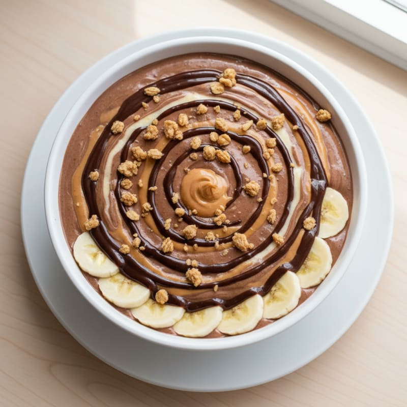 Chocolate Protein Shake with Peanut Butter and Banana