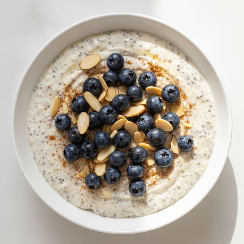 Blueberry Almond Chia Seed Pudding