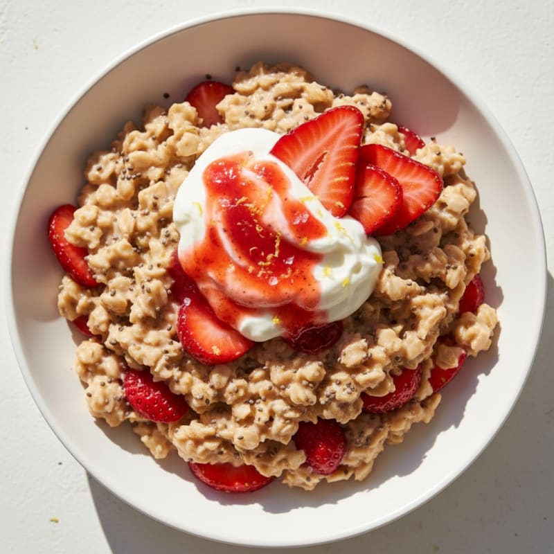 Strawberry Shortcake Overnight Oats