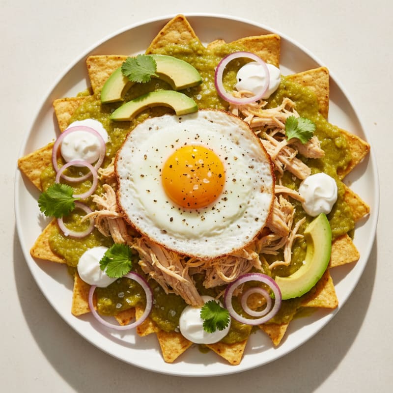 Crispy Zesty Chicken Chilaquiles Verdes