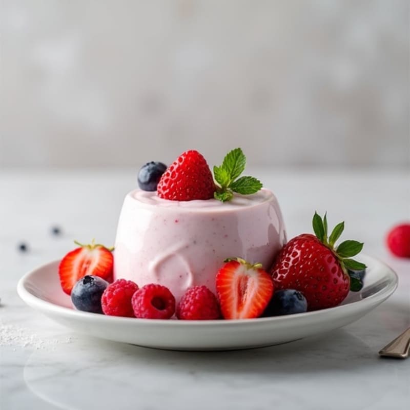 Silky Greek Yogurt Protein Mousse with Fresh Berries