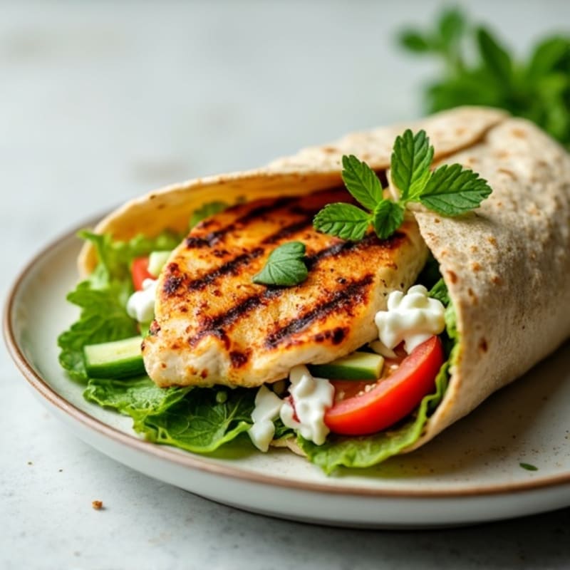 Grilled Chicken Fresh Herb Wrap