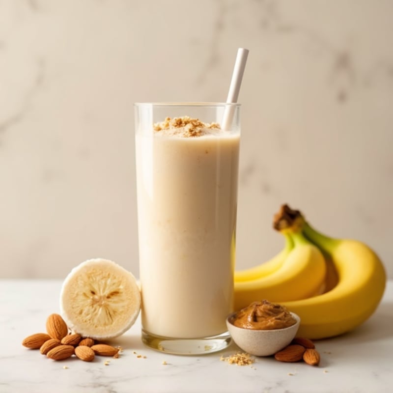 Vanilla Whey Protein Shake with Almond Butter