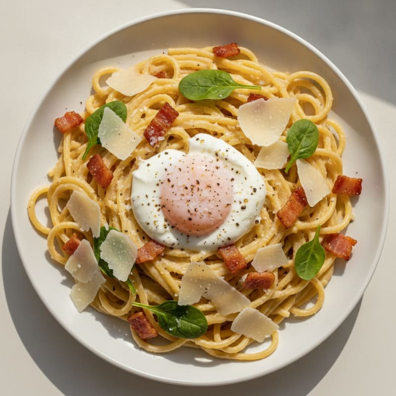 Classic Carbonara with Pancetta and Egg