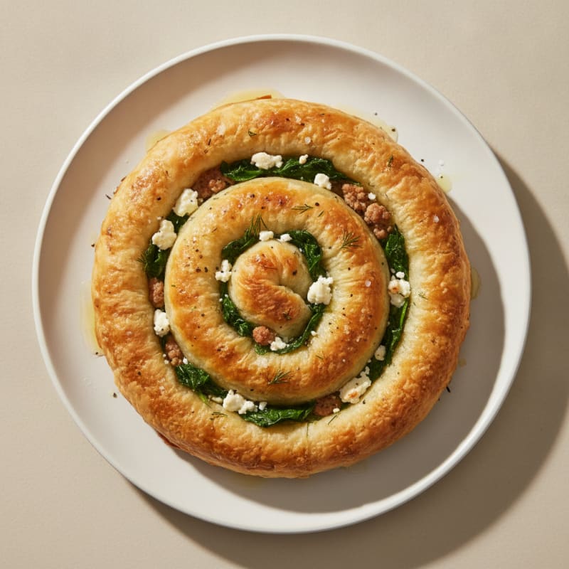 Spinach Feta Phyllo Swirl
