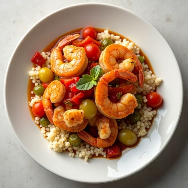 Spicy Shrimp and Chicken Gumbo with Cauliflower Rice