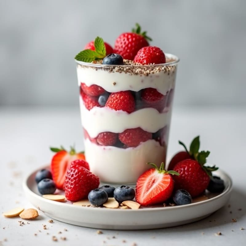 Creamy Greek Yogurt Protein Parfait with Mixed Berries