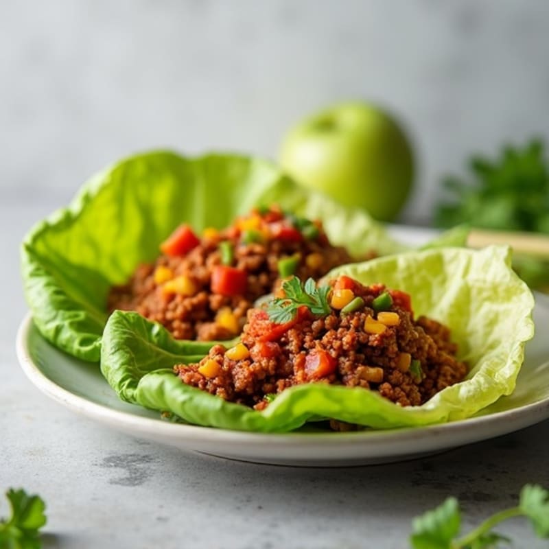 Lean Ground Turkey Sloppy Joes with Crunchy Lettuce Wraps