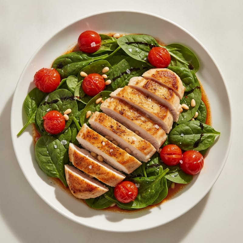 Chicken and Spinach with Roasted Tomatoes