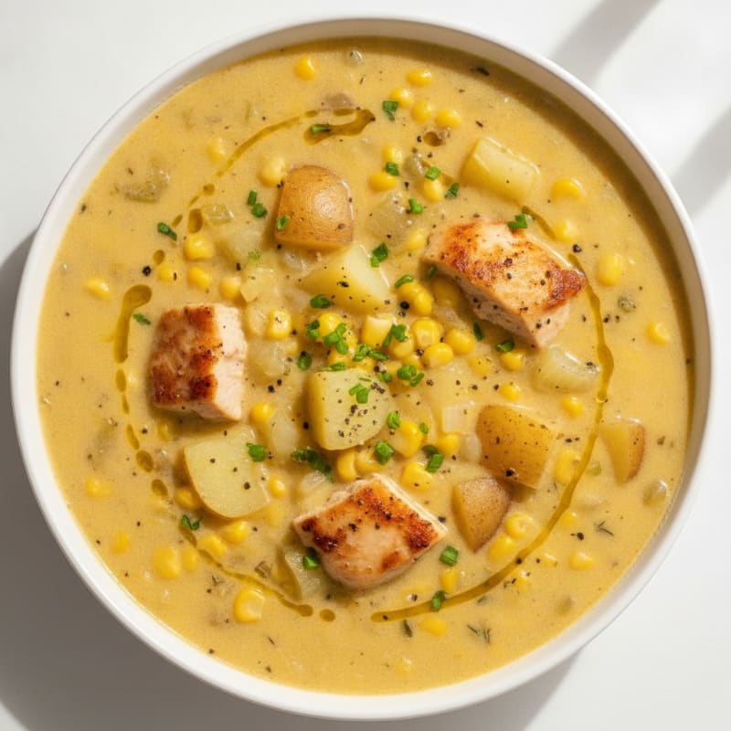 Hearty Chicken Corn Chowder with Potatoes