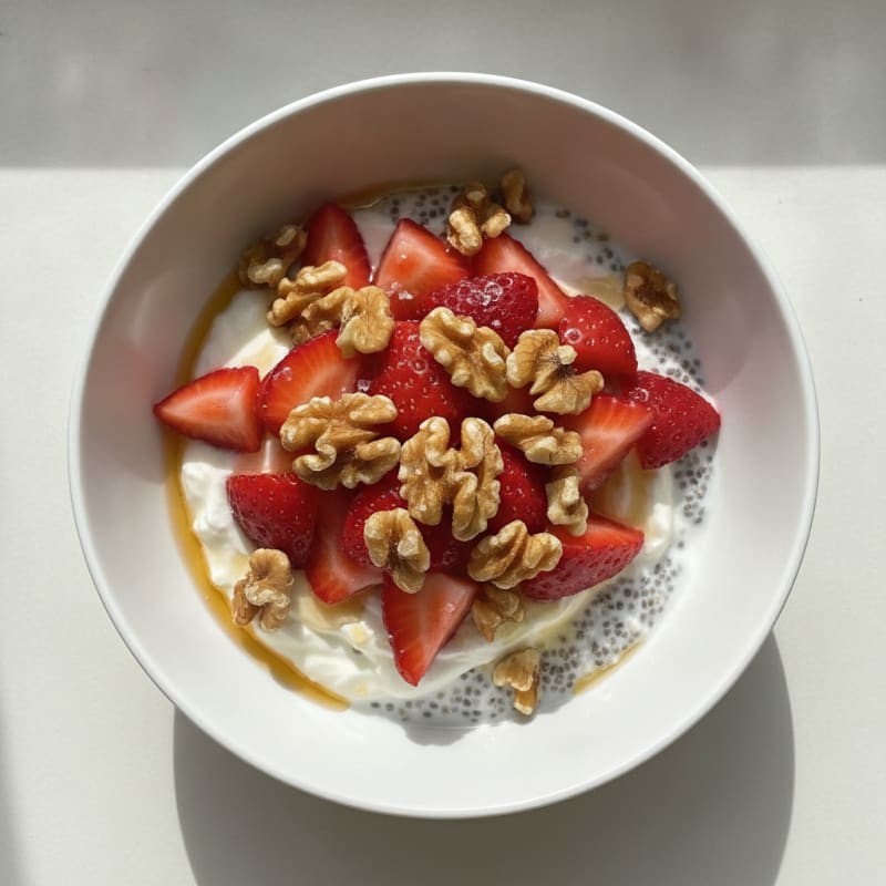 Strawberry Greek Yogurt Chia Pudding