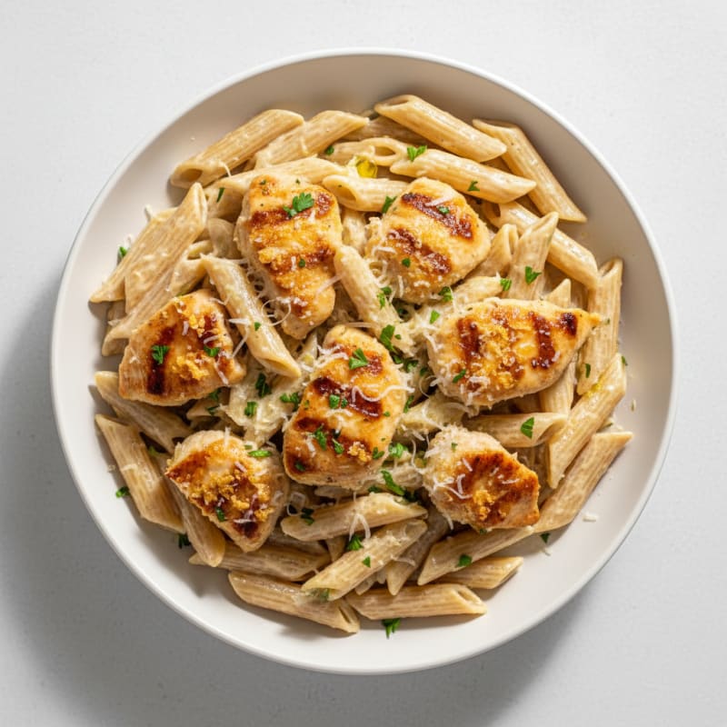 Garlic Parmesan Chicken Alfredo Pasta