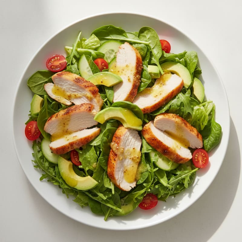 Roasted Turkey and Avocado Salad with Lemon Vinaigrette