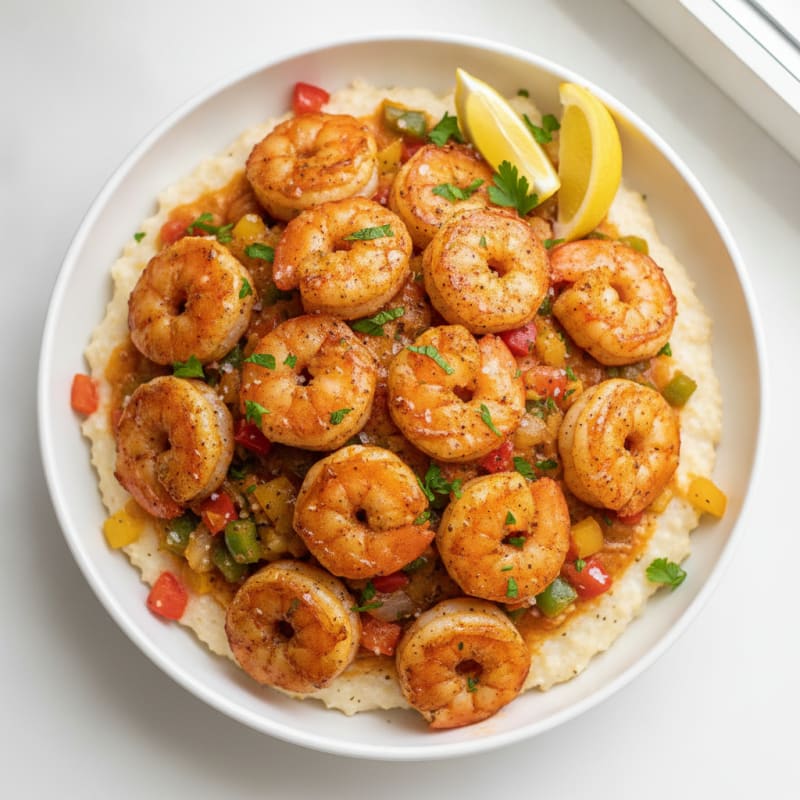 Cajun Shrimp with Creamy Grits