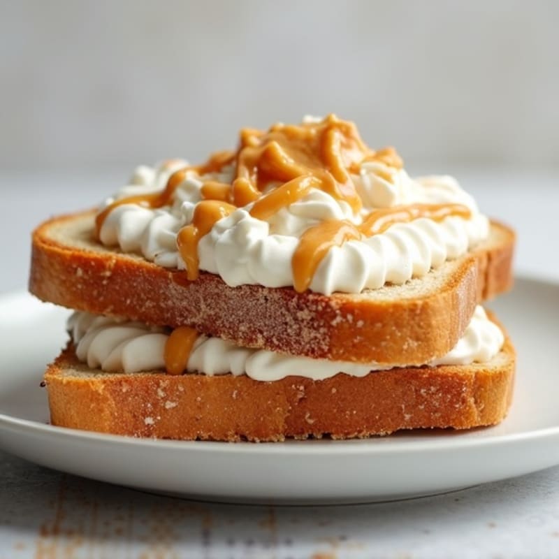 Creamy Peanut Butter Protein Fluff Whole Grain Toast