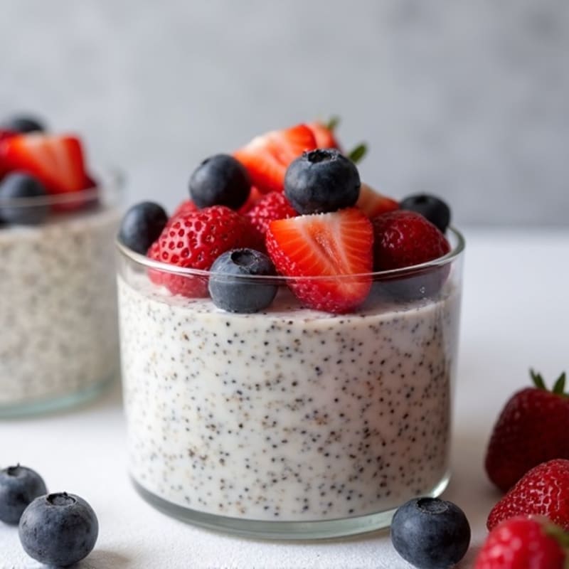 Creamy Chia Seed Pudding with Fresh Berries