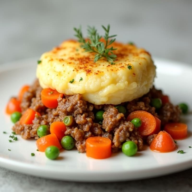 Savory Lean Ground Beef Shepherd's Pie with Creamy Cauliflower Mash