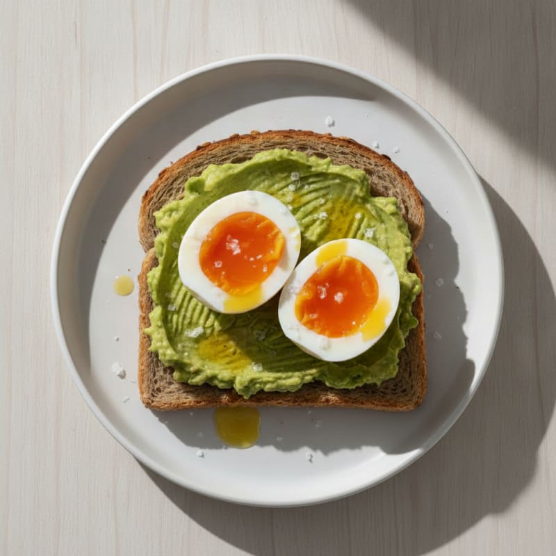Boiled Eggs on Whole Grain Toast