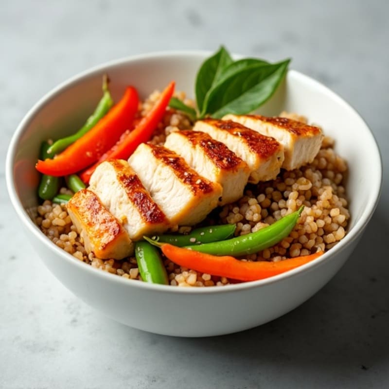 Ginger-Sesame Chicken Rice Bowl