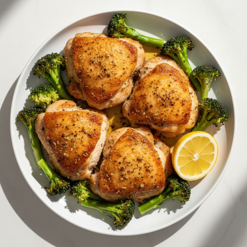 Crispy Roasted Chicken Thighs with Herbs