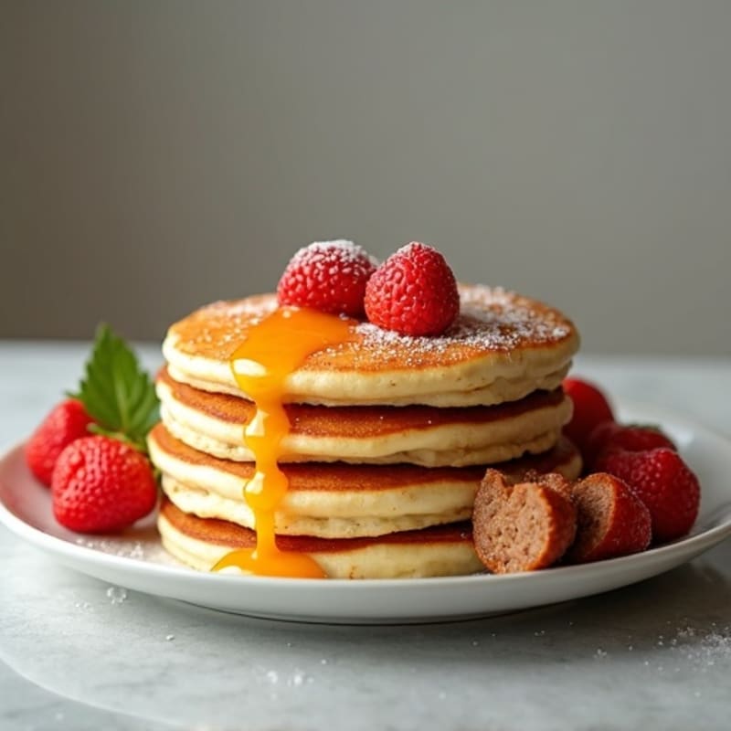 Protein-Packed Almond Flour Pancakes with Turkey Sausage