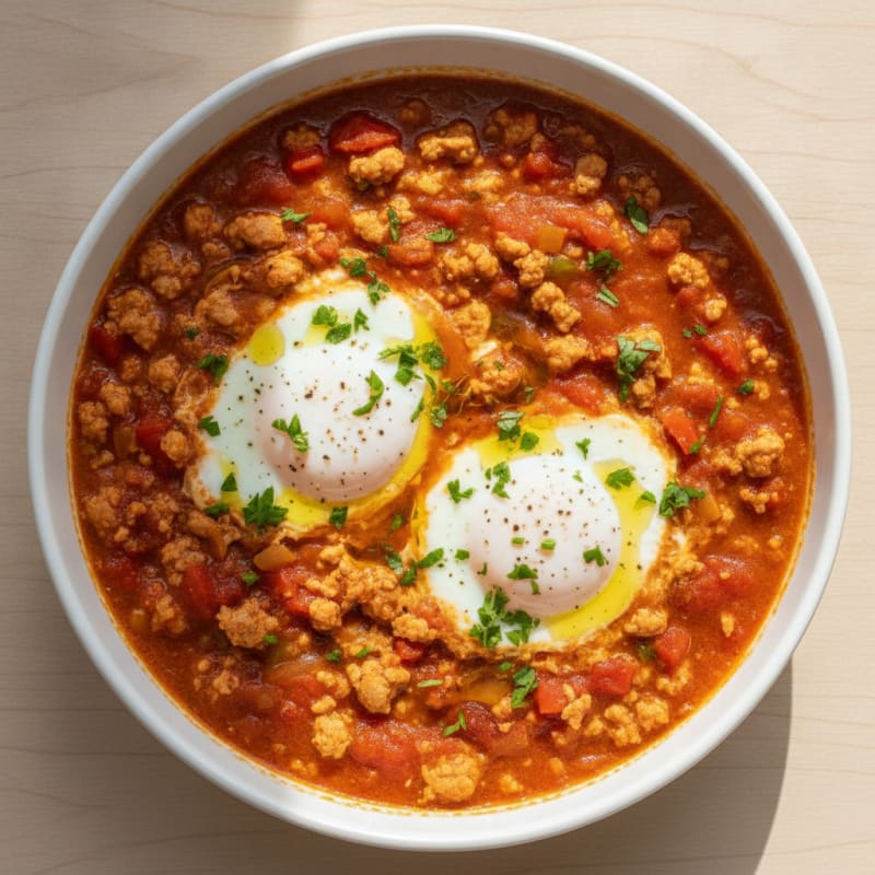 Spiced Tomato and Poached Egg Shakshuka
