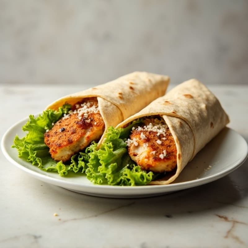 Crispy Chicken Caesar Wrap with Fresh Romaine