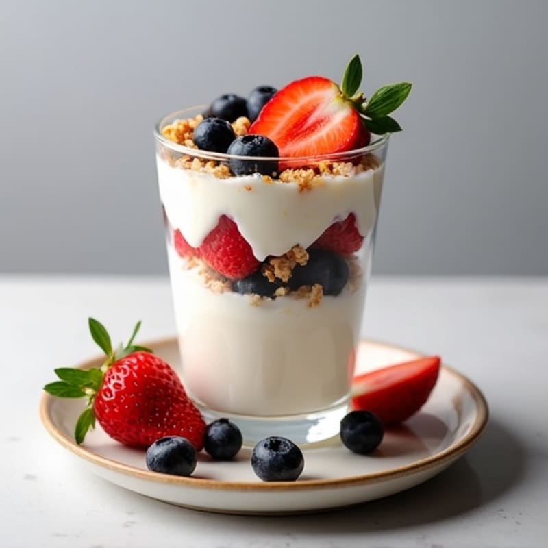 Silky Greek Yogurt Protein Parfait with Berries