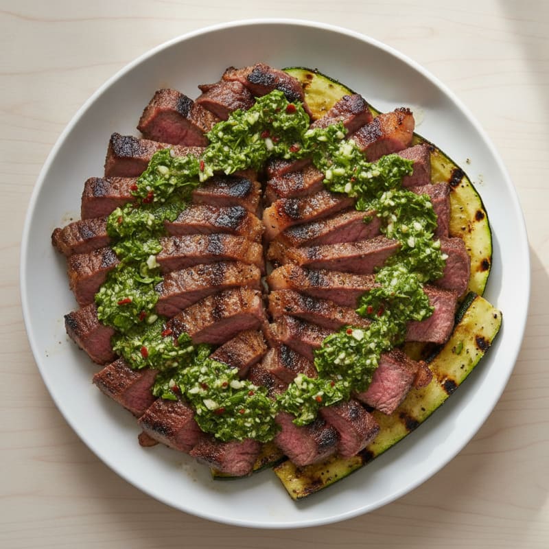 Grilled Skirt Steak with Chimichurri