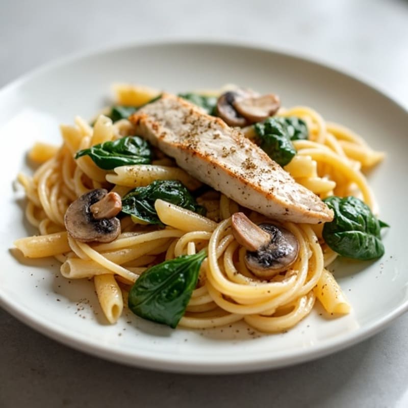 Creamy Truffle Mushroom Protein Pasta