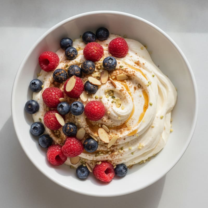 Vanilla Protein Yogurt with Mixed Berries