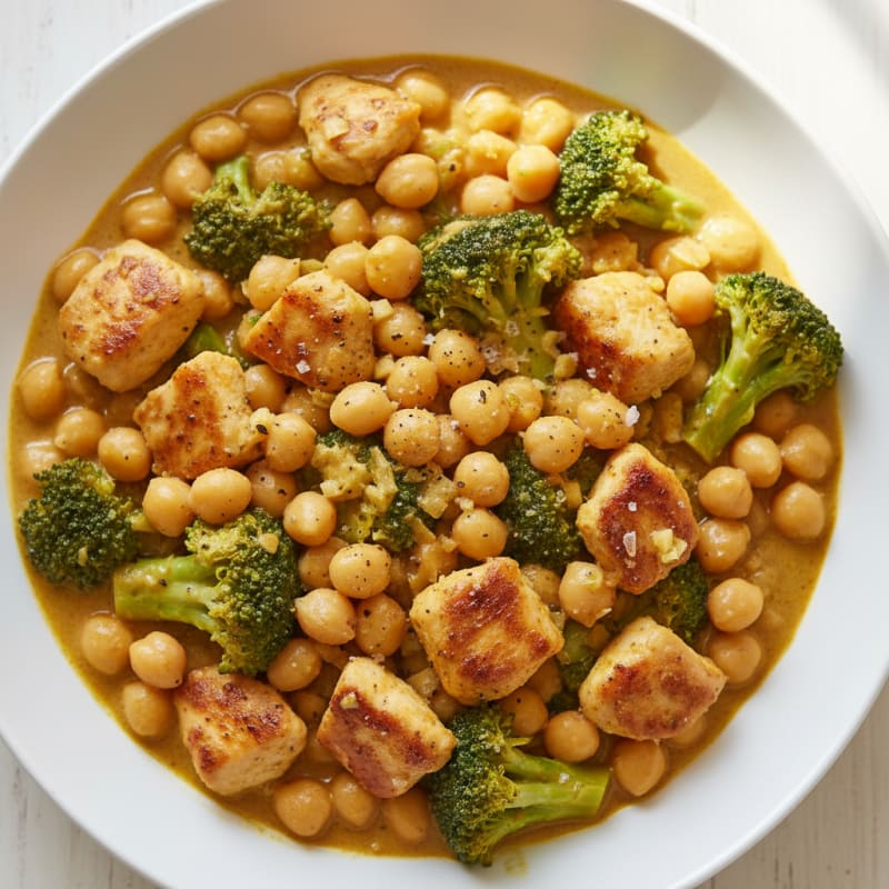 Garbanzo Bean and Broccoli Curry