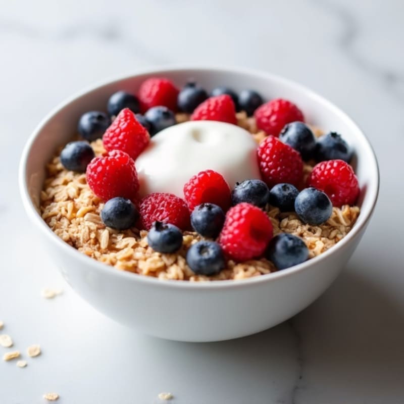 Protein-Packed Vanilla Berry Oatmeal Bowl