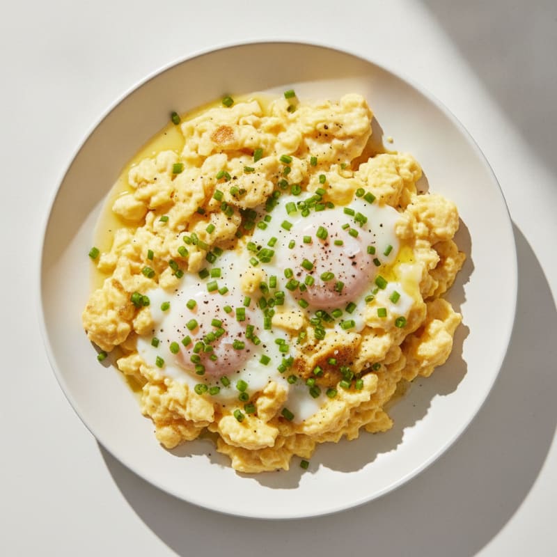 Fluffy Scrambled Eggs with Chives