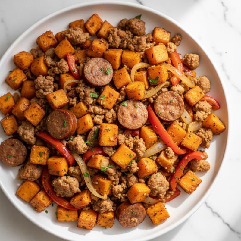 Sweet Potato Hash with Sausage
