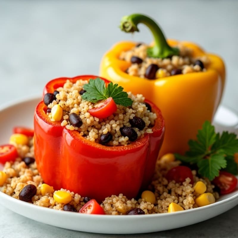 Zesty Quinoa Stuffed Bell Peppers