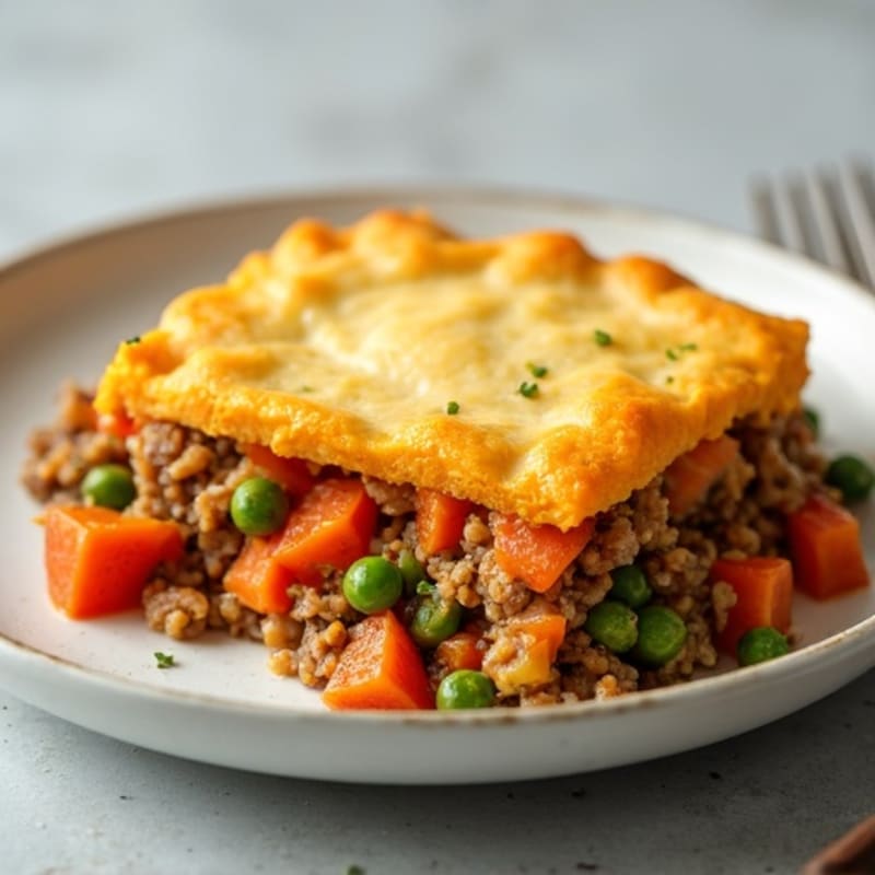 Savory Lean Turkey Shepherd's Pie with Loaded Veggies and Creamy Sweet Potato Topping