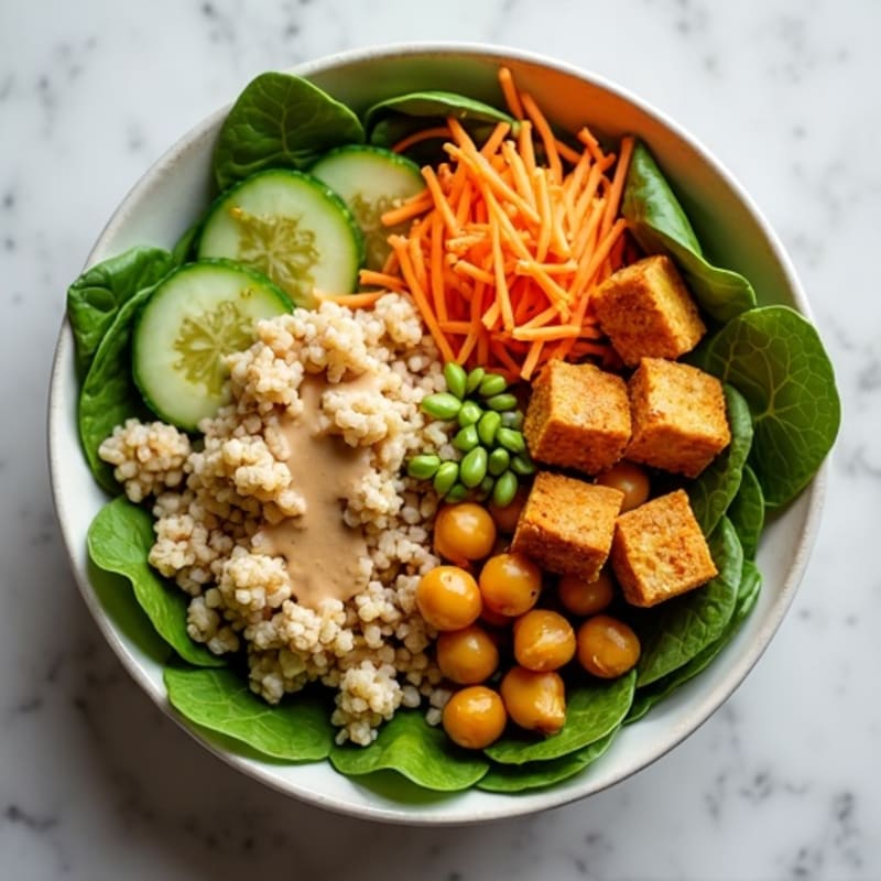 Crispy Chickpea Buddha Bowl with Tahini Sauce