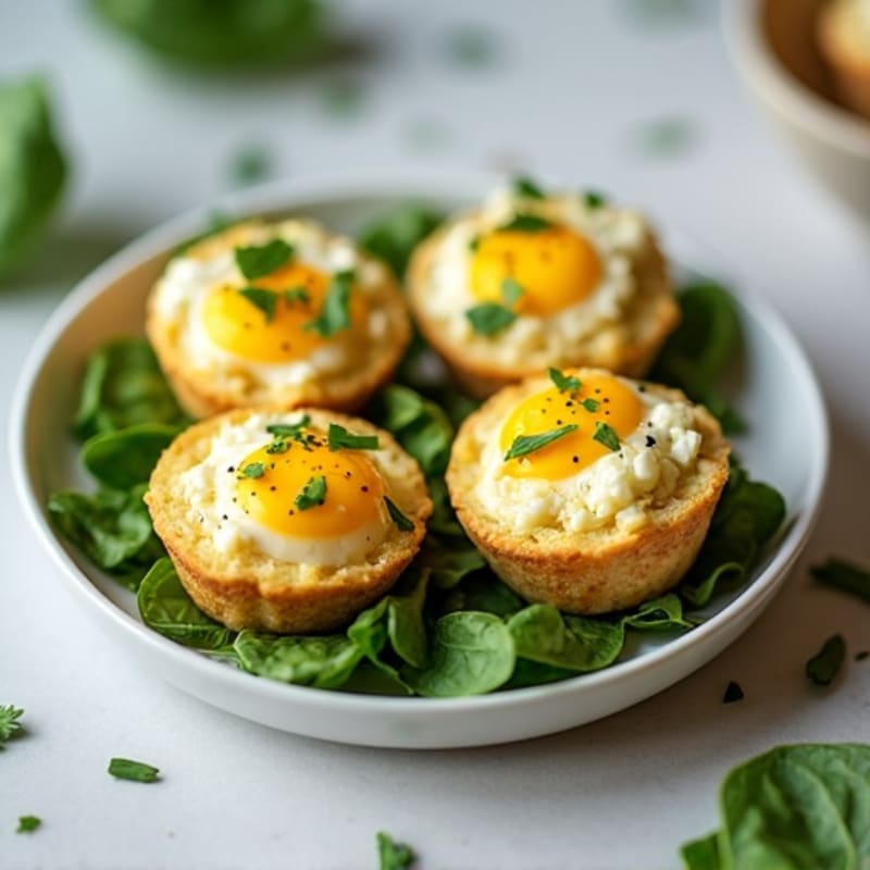 Fluffy Spinach Feta Egg Bites