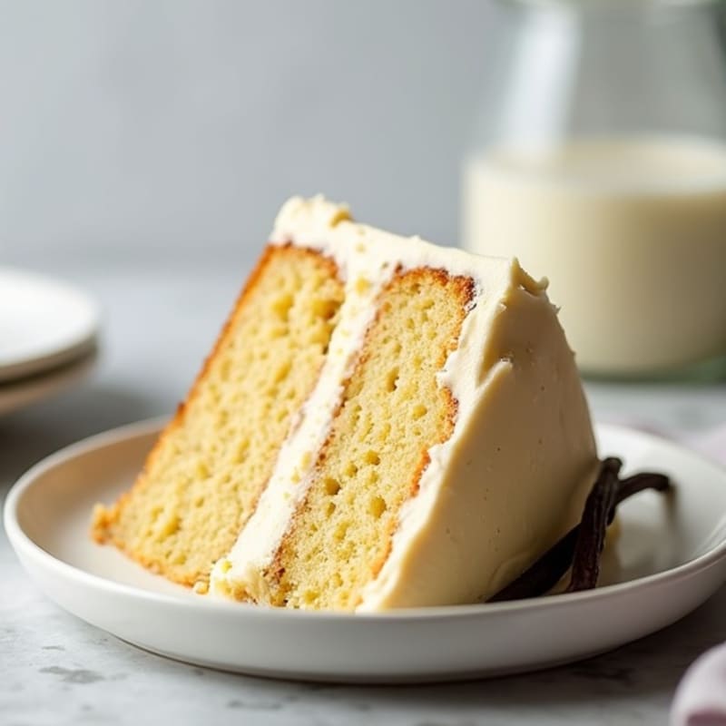 Lightened-Up Vanilla Bean Cake with Silky Cashew Frosting