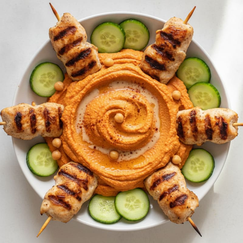 Roasted Red Pepper Hummus Dip