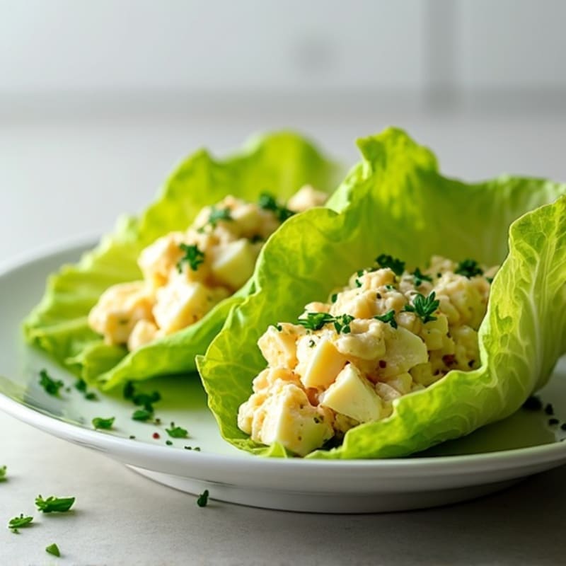 Creamy Herb Egg Salad Lettuce Wraps