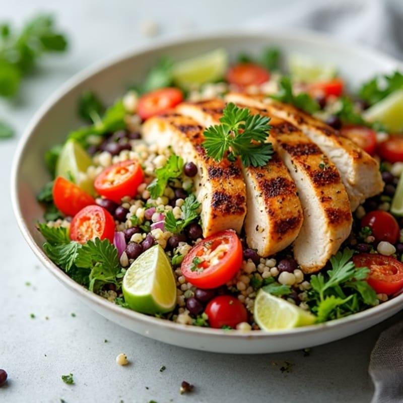 Fresh Quinoa and Black Bean Salad with Zesty Lime Dressing