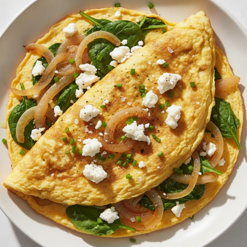 Savory Egg and Caramelized Onion Omelet
