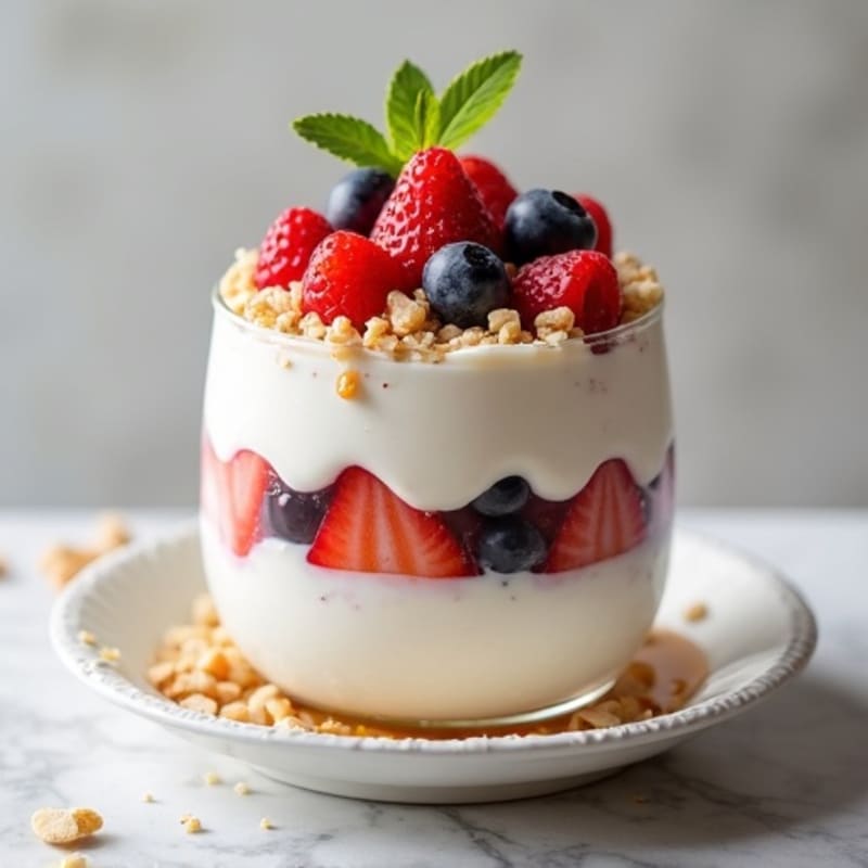 Creamy Greek Yogurt Protein Parfait with Mixed Berries
