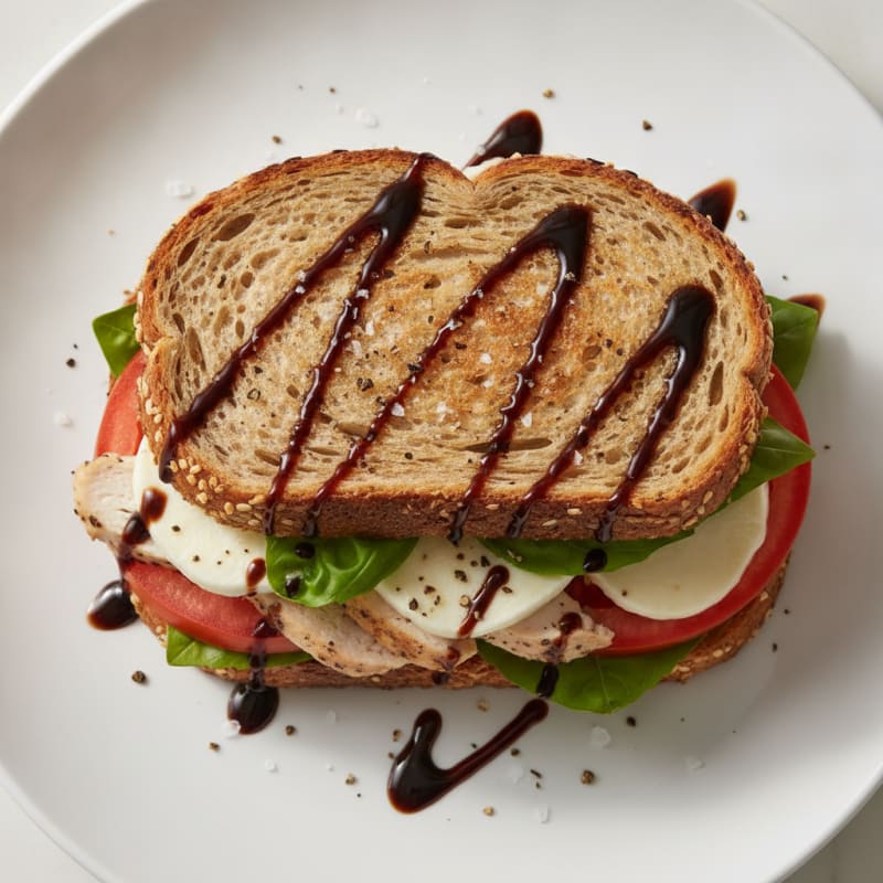 Grilled Caprese Sandwich with Balsamic Glaze