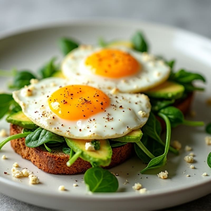 Creamy Avocado Toast with Jammy Eggs and Fresh Greens