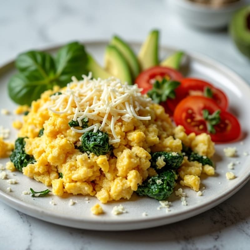 Egg White Scramble with Lean Turkey and Spinach